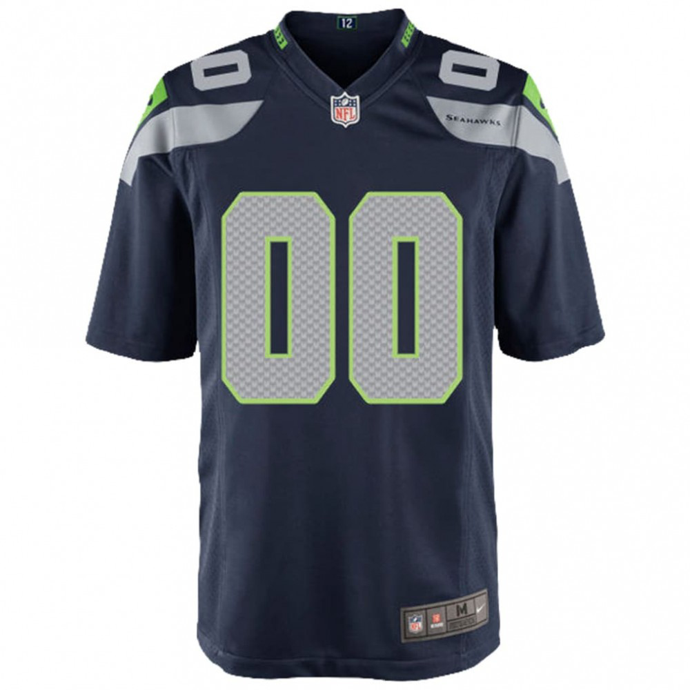 Seattle Seahawks Nike Youth Custom Game Jersey - College Navy-GridironStore